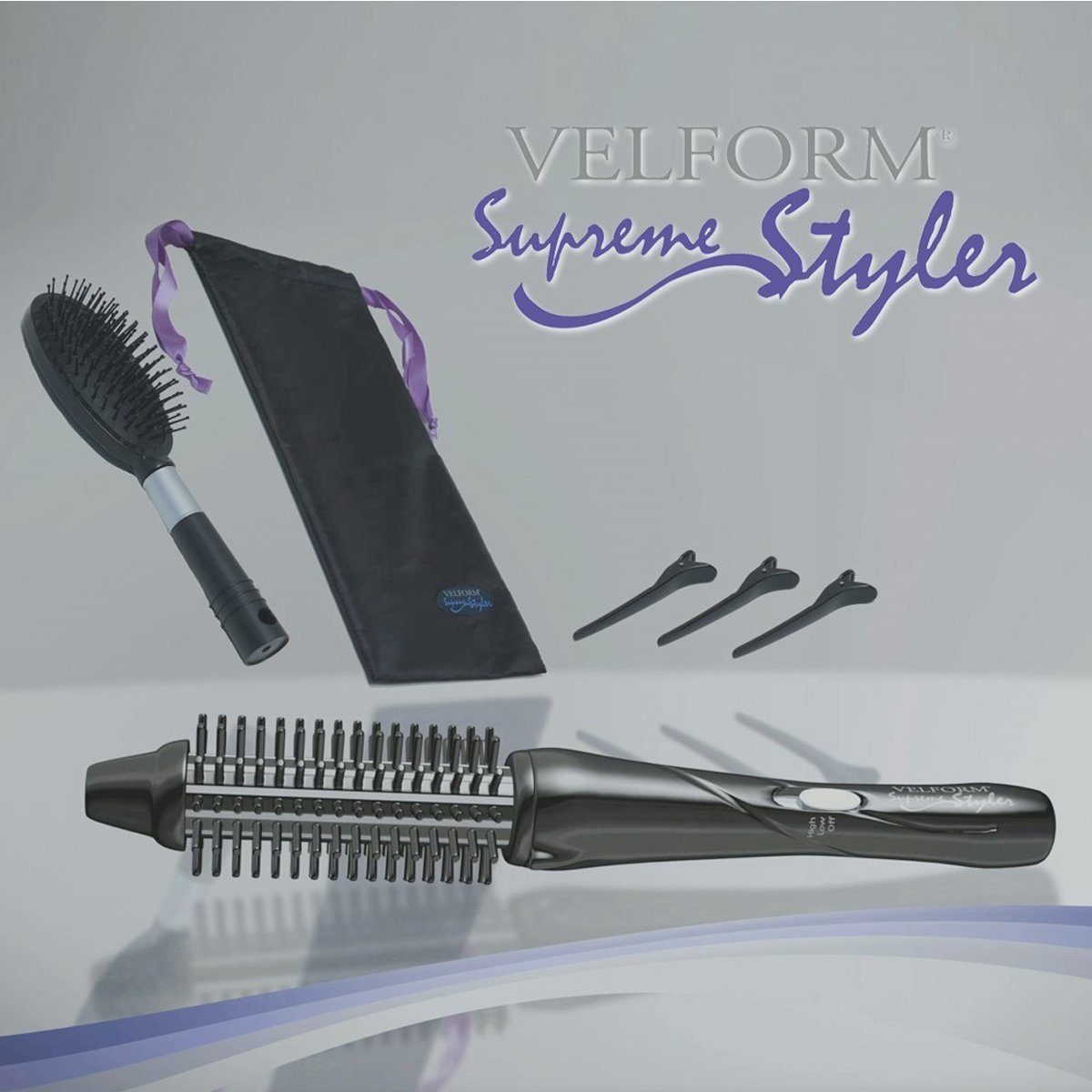 1 Multifunktions-Thermobürste 4 Velform®️ Supreme Styler, mit Ionen-Technologie Haarglättbürste Velform® in