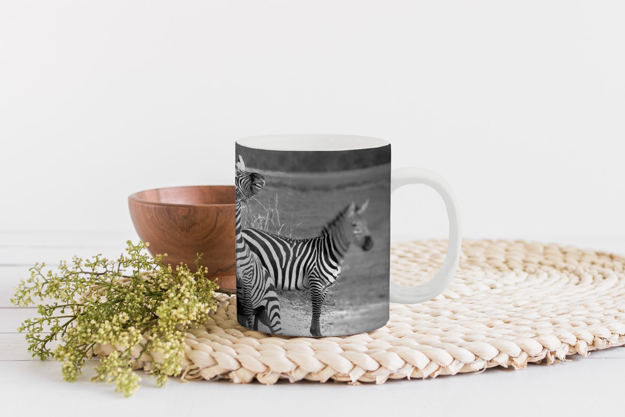Tasse Kämpfende Zebras, Becher, Teetasse, Geschenk Kaffeetassen, Teetasse, MuchoWow Keramik,