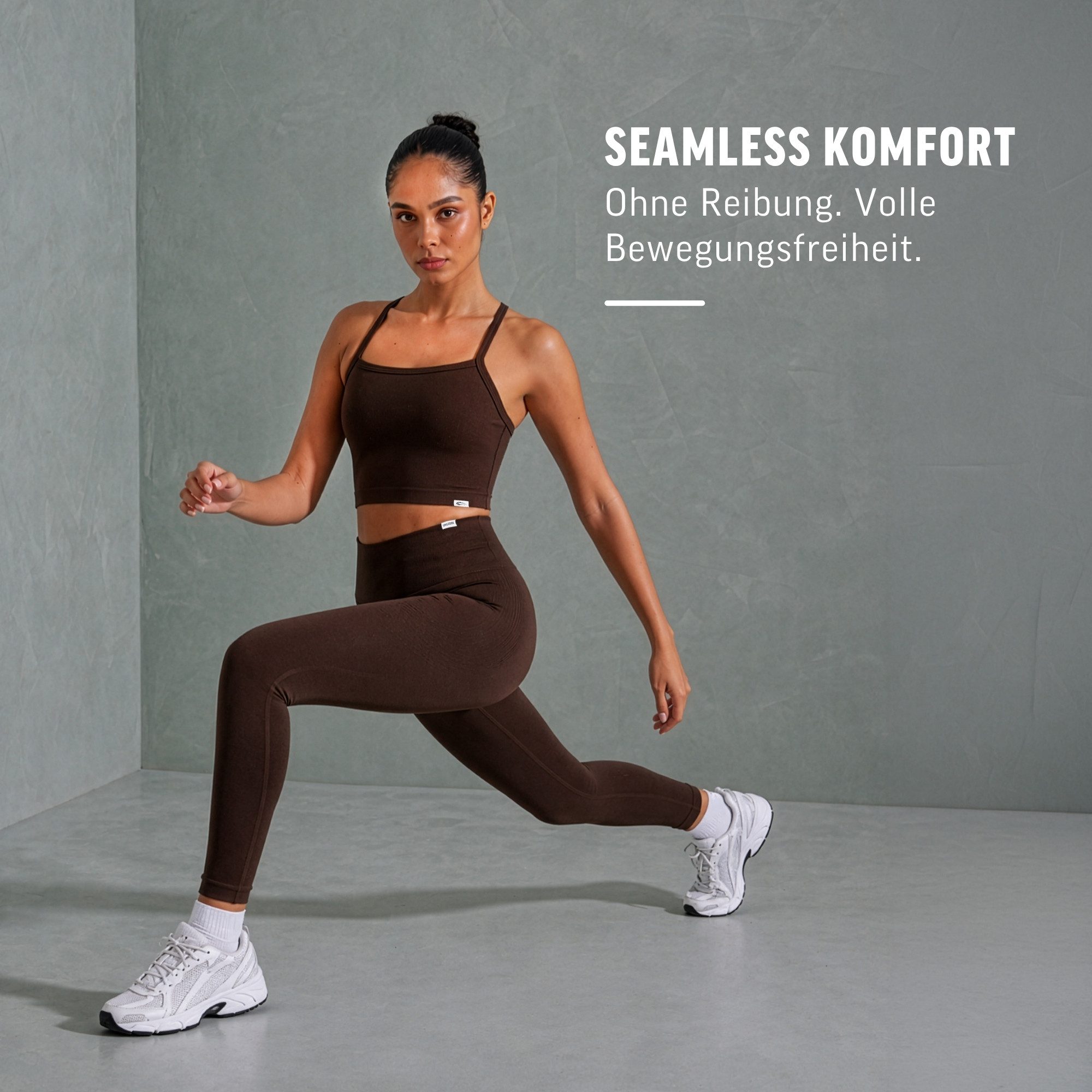 Smilodox Leggings Vonda, Scrunch Sporthose Damen, Shaped Fit, Seamless, Gym & Yoga V-Shape Bund, Seamless, Booty Shape, Push Effect, Squatproof