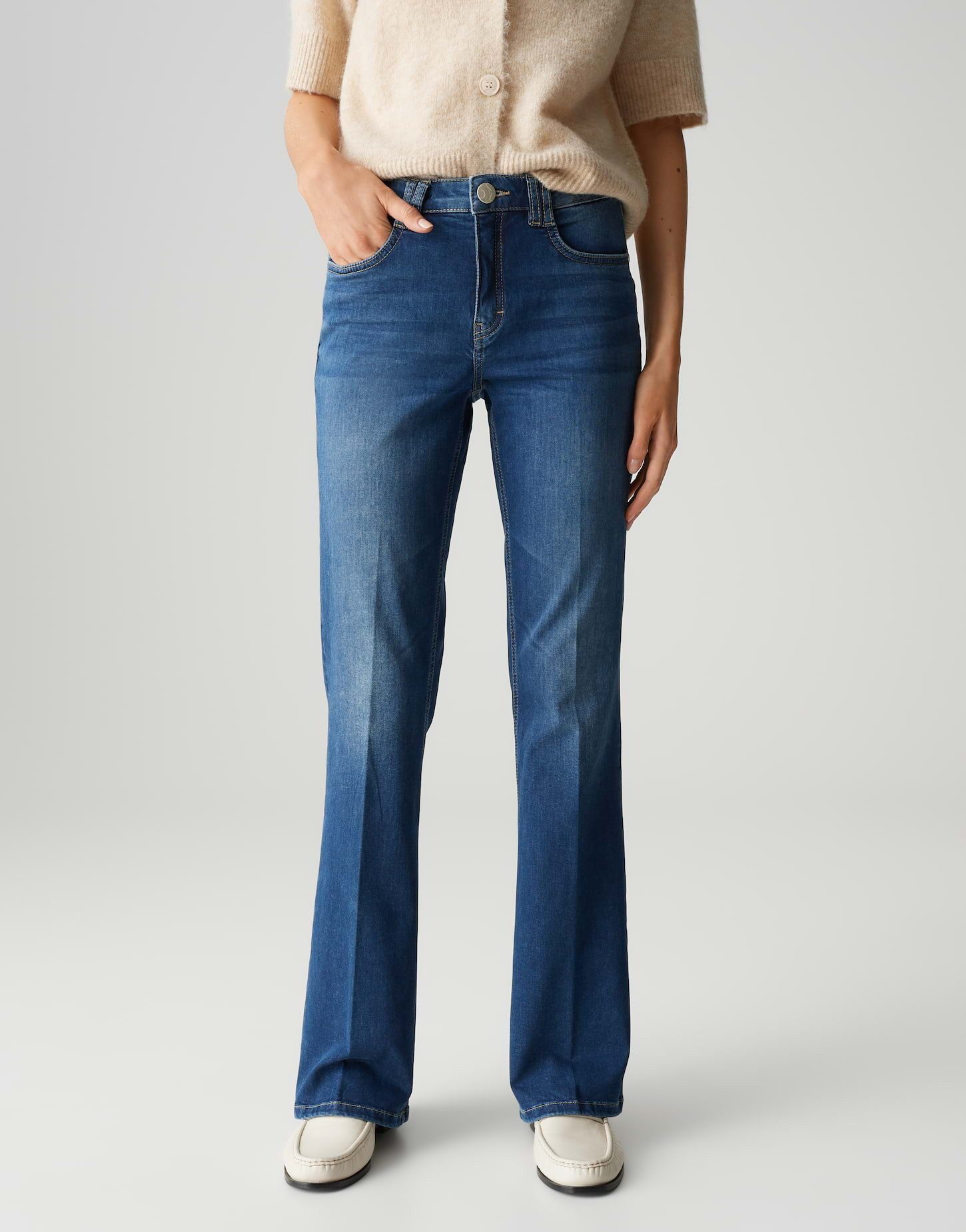 OPUS PANTS Bootcut-Jeans ENJA SMOOTH aus Spanish Cotton Mix günstig online kaufen