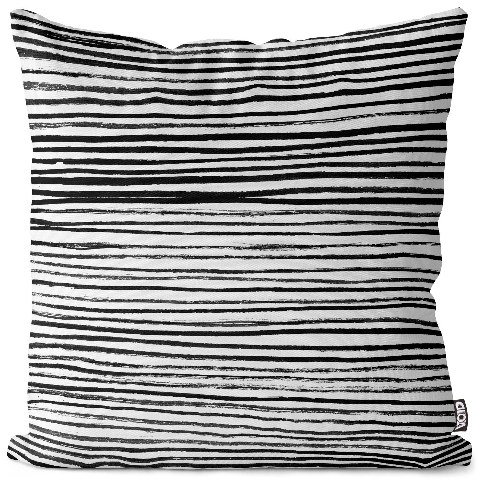 Kissenbezug, VOID (1 Stück), Sofa-Kissen Zebra Streifen gestreift Zebrastreifen Linien abstrakt Safari Dschungel Tropen elegant klassisch Pinsel Malen