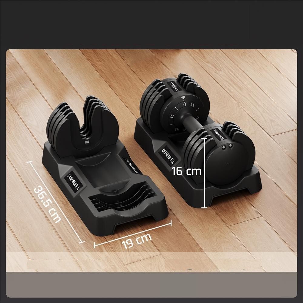 Yaheetech Kurzhantel 5-in-1 Verstellbare Hantel, Mit 5 Gewichtsstufen von 2 bis 12 kg, 1-Sekunde-Schnelleinstellung