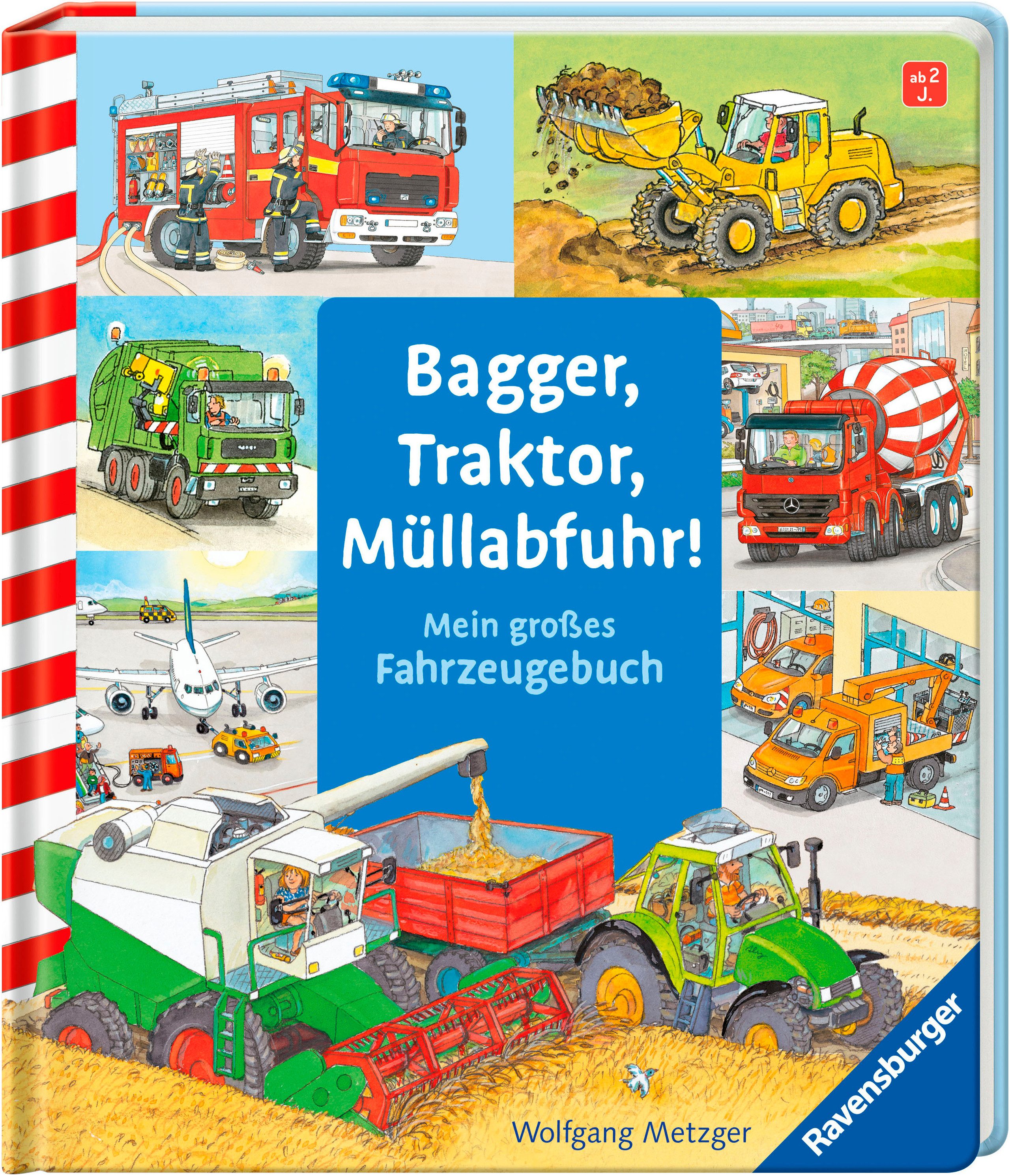 Ravensburger Buch Pappbilderbuch, Bagger, Traktor, Müllabfuhr!