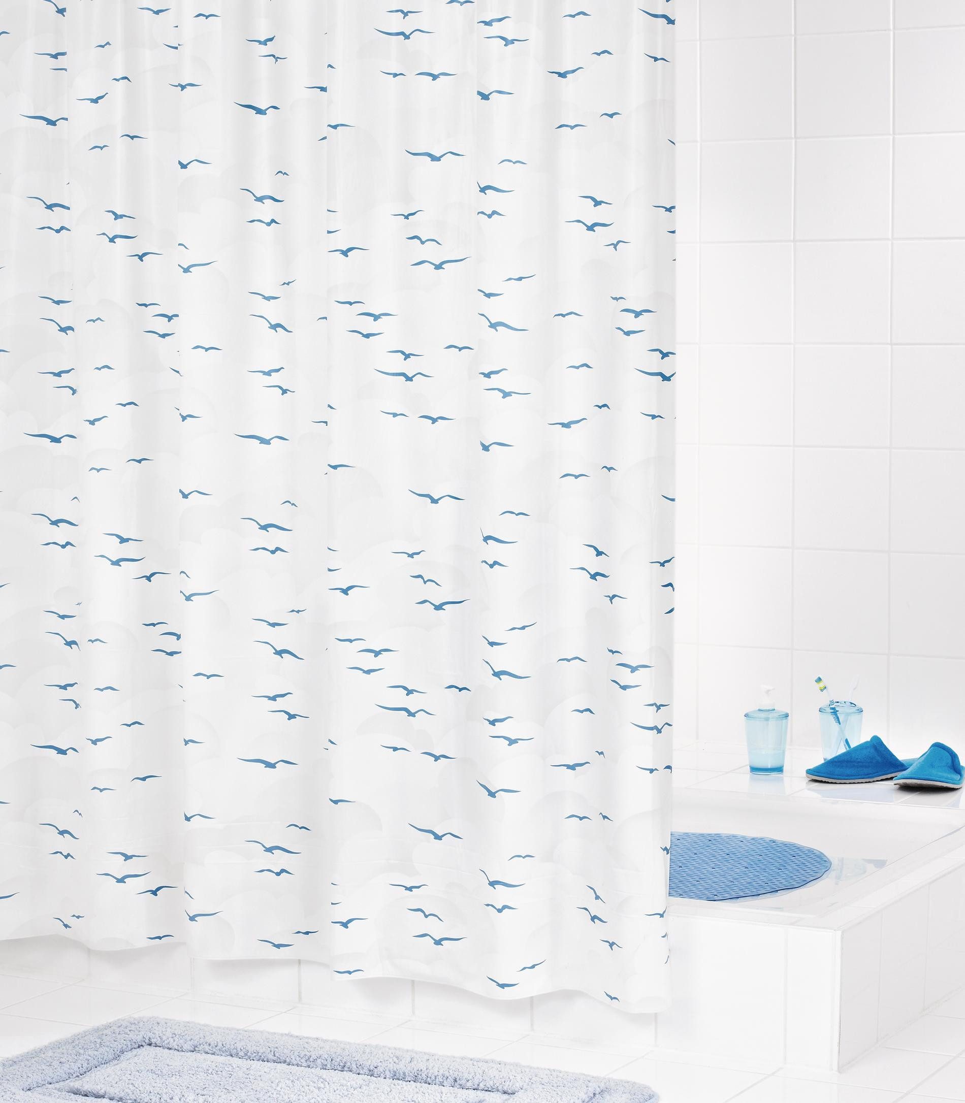 Ridder Duschvorhang Sylt blau Breite 120 günstig online kaufen