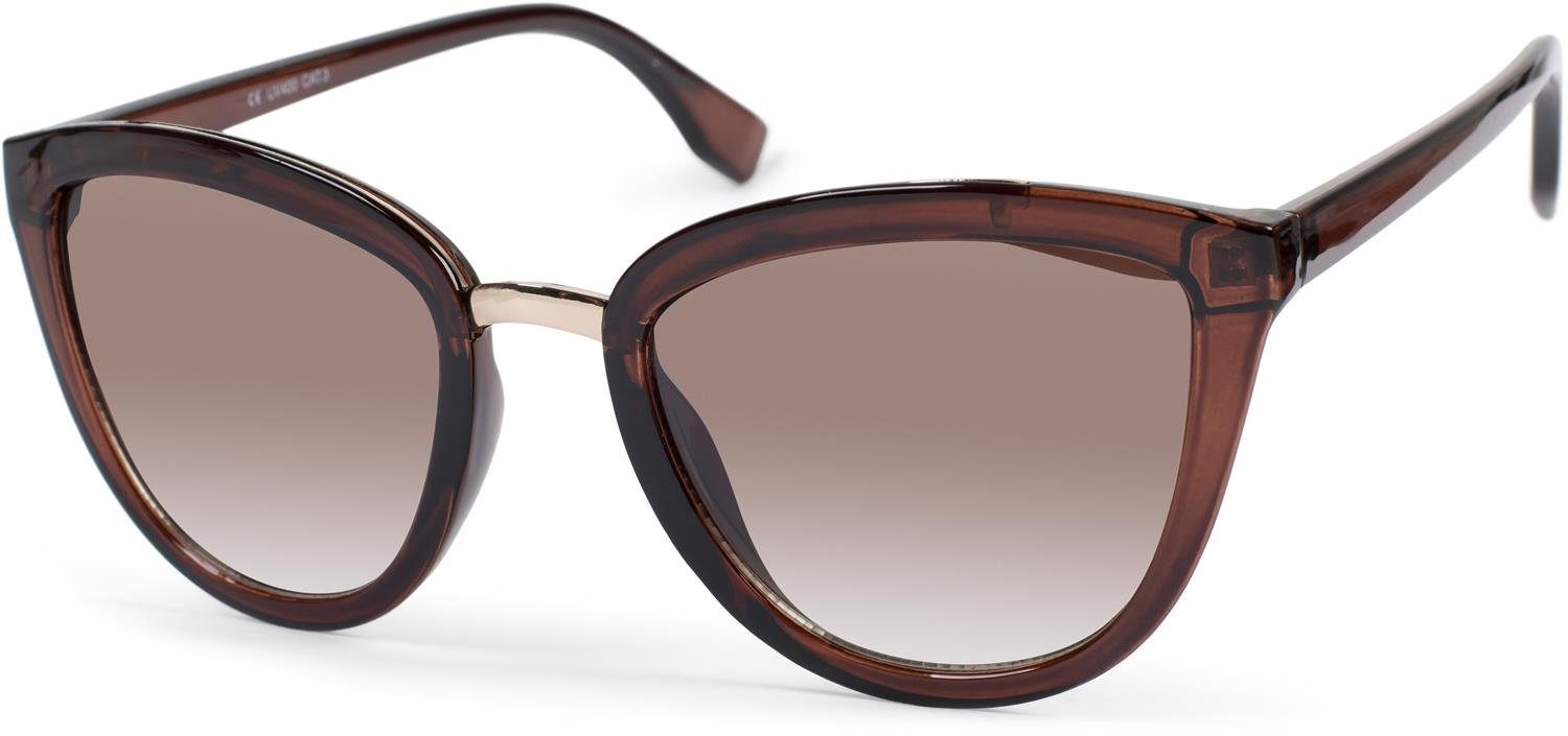 Sonnenbrille Cateye Sonnenbrille mit Metallsteg