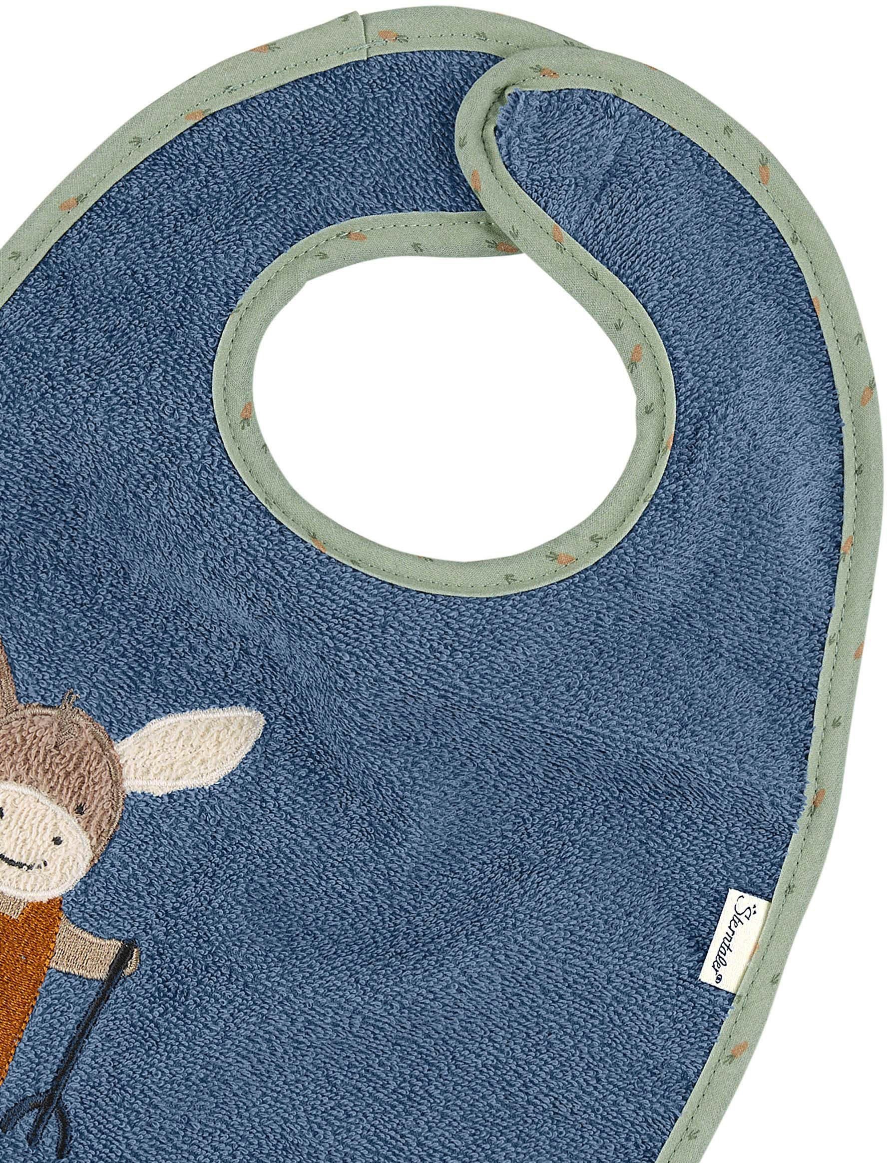 Sterntaler® Lätzchen Klettlätzchen, Emmilius Frottee, mittelblau