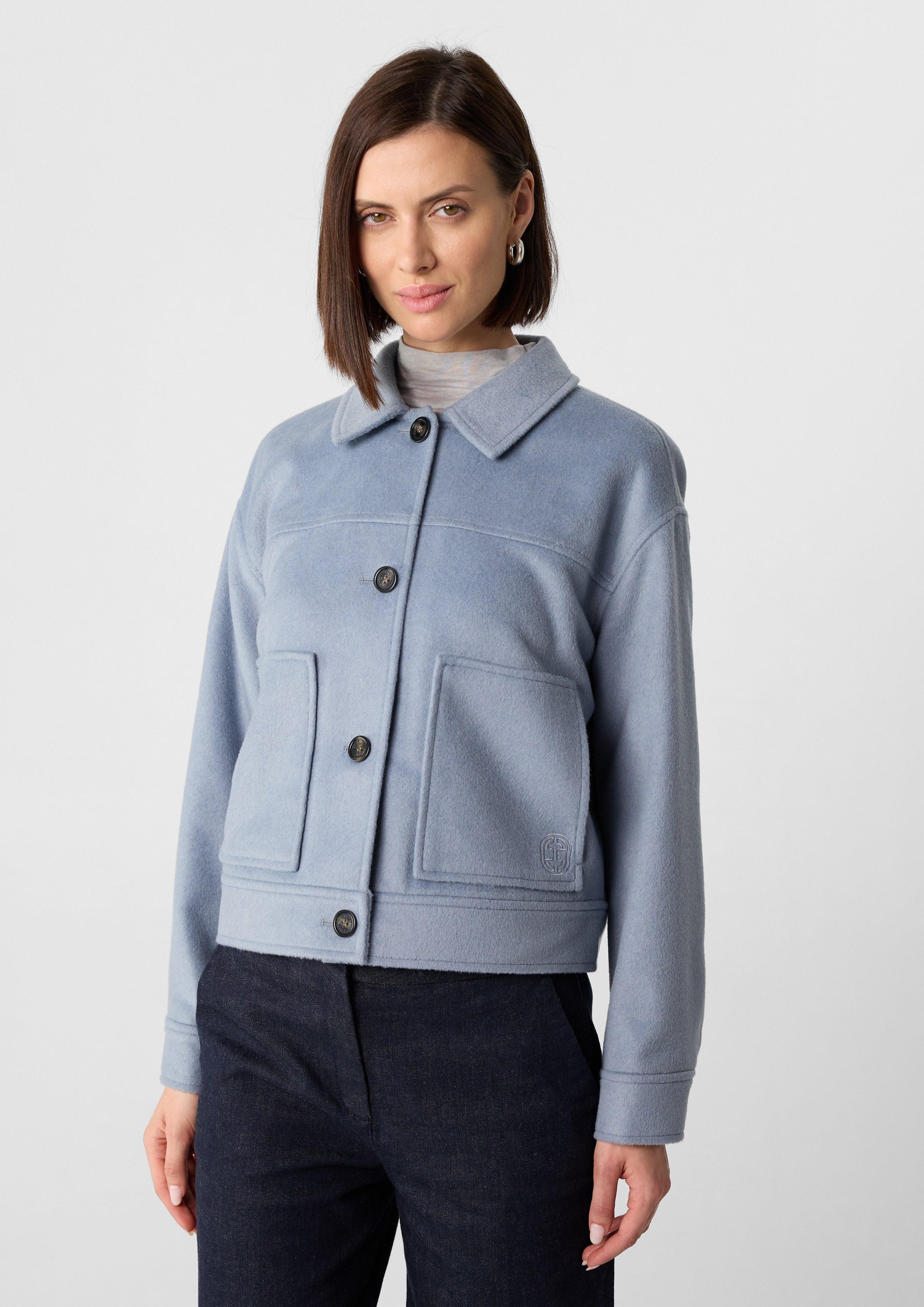 comma Kurzjacke Weiche Bomberjacke aus Wollmix günstig online kaufen
