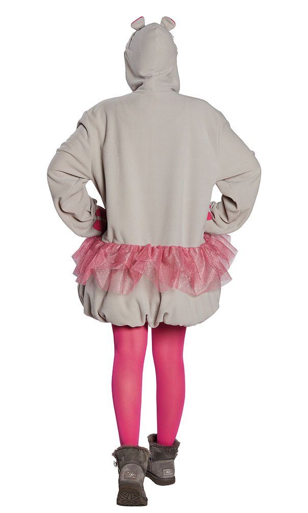 Karneval-Klamotten Kostüm Witziges Nilpferd für Herren und Damen, Nilpferdoberteil im Ballerina-Design Tierkostüm Erwachsene