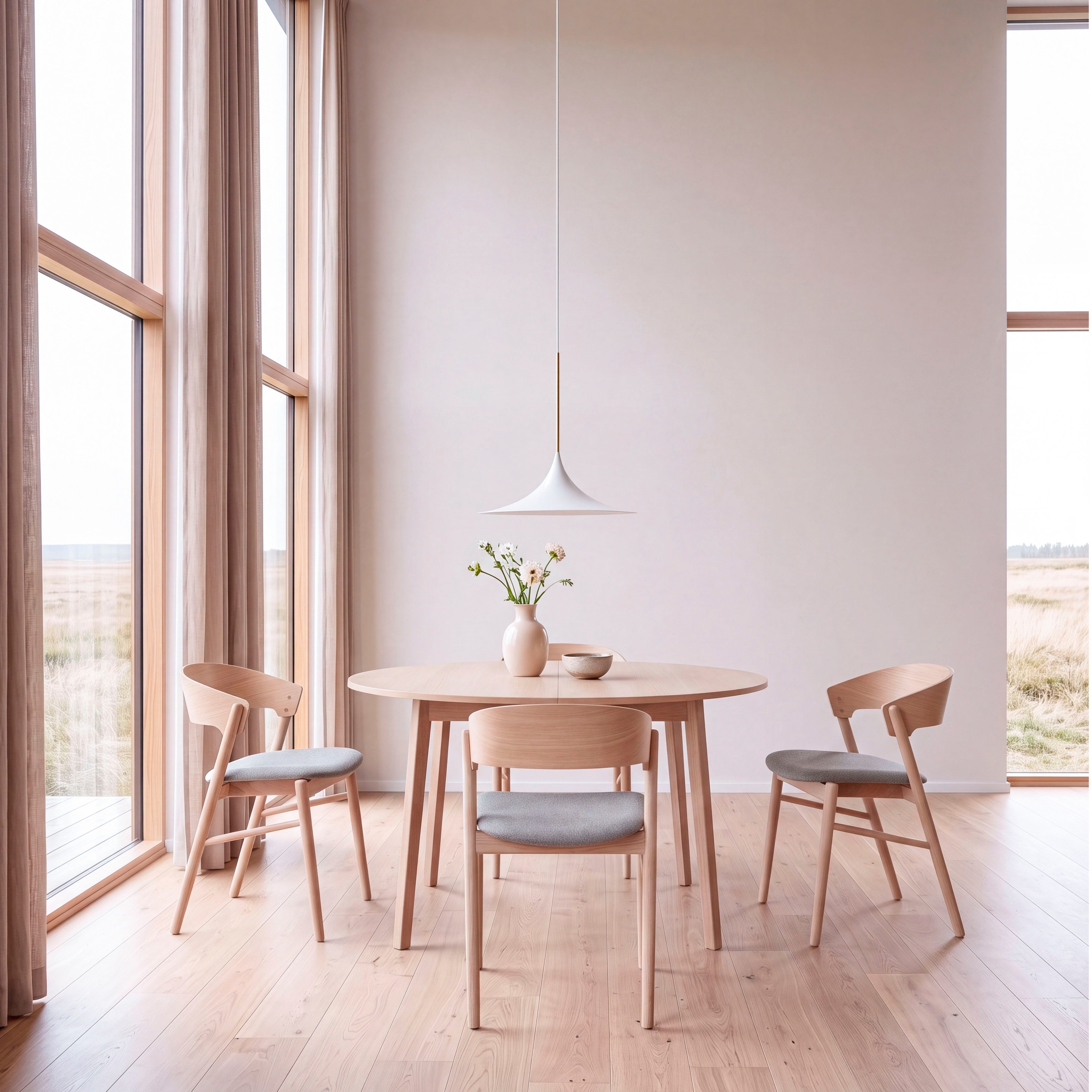Hammel Furniture Esstisch Basic Single, rund/oval, ausziehbar Ø130–228 cm, mit 2 Einlegeplatten, Ø130/228 cm, Melamin / Massivholz, stabiler dänische Design Tisch