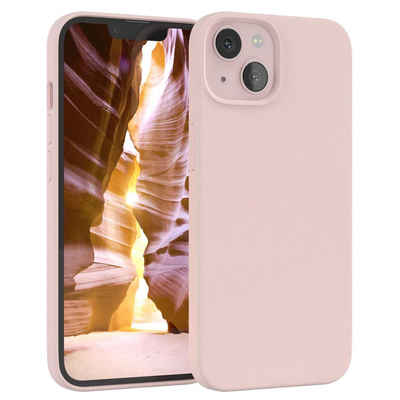 EAZY CASE Handyhülle Premium Silikon Case für Apple iPhone 13 6,1 Zoll, Silikon Schutzhülle mit Kameraschutz kratzfest Cover Rosa / Altrosa