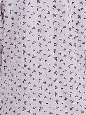 zeitlos Schlafanzug Pyjama Set Thermo - Blumen blau