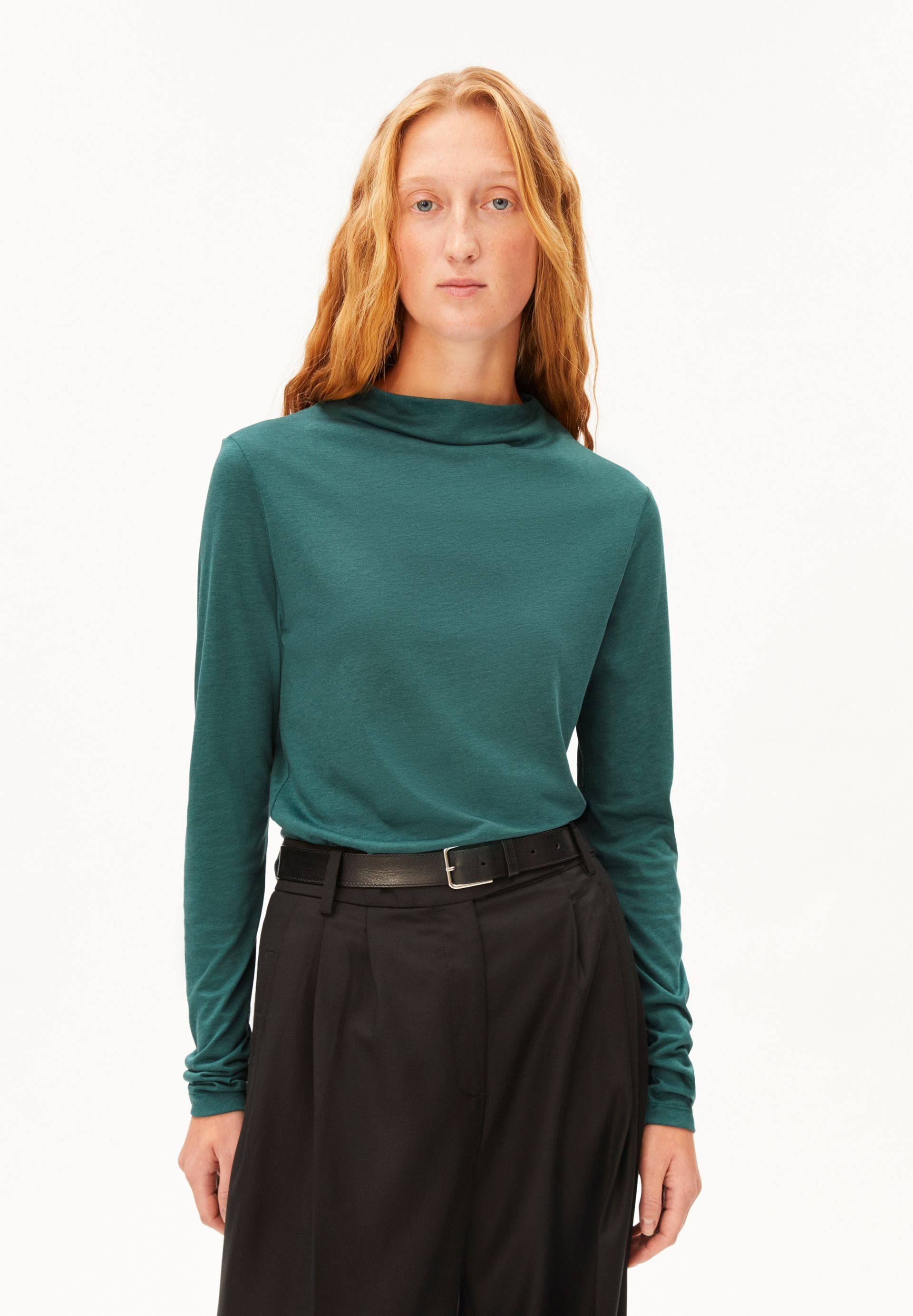 Armedangels Longsleeve CALUNAA Longsleeve aus Bio-Woll Mix Slim Fit