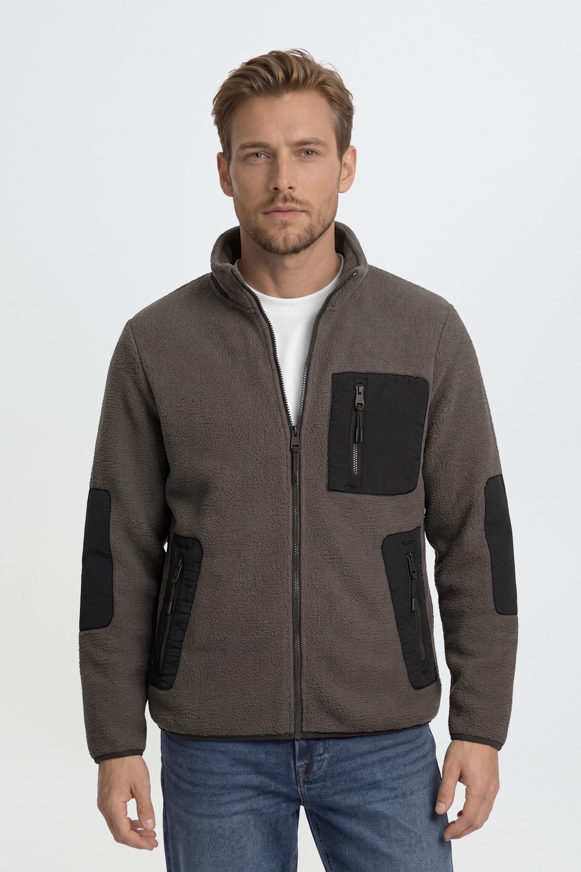 Blend Kapuzensweatjacke BHLauke Gemütliche Teddy-Jacke