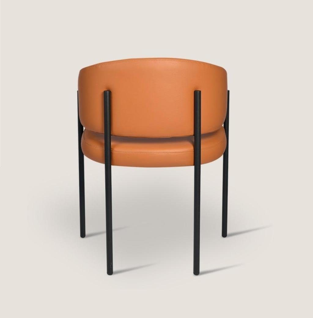 JVmoebel Stuhl Oranger Made Stühle (1 Stuhl Luxus Moderne St), in Kunstleder Europa Esszimmer Polster