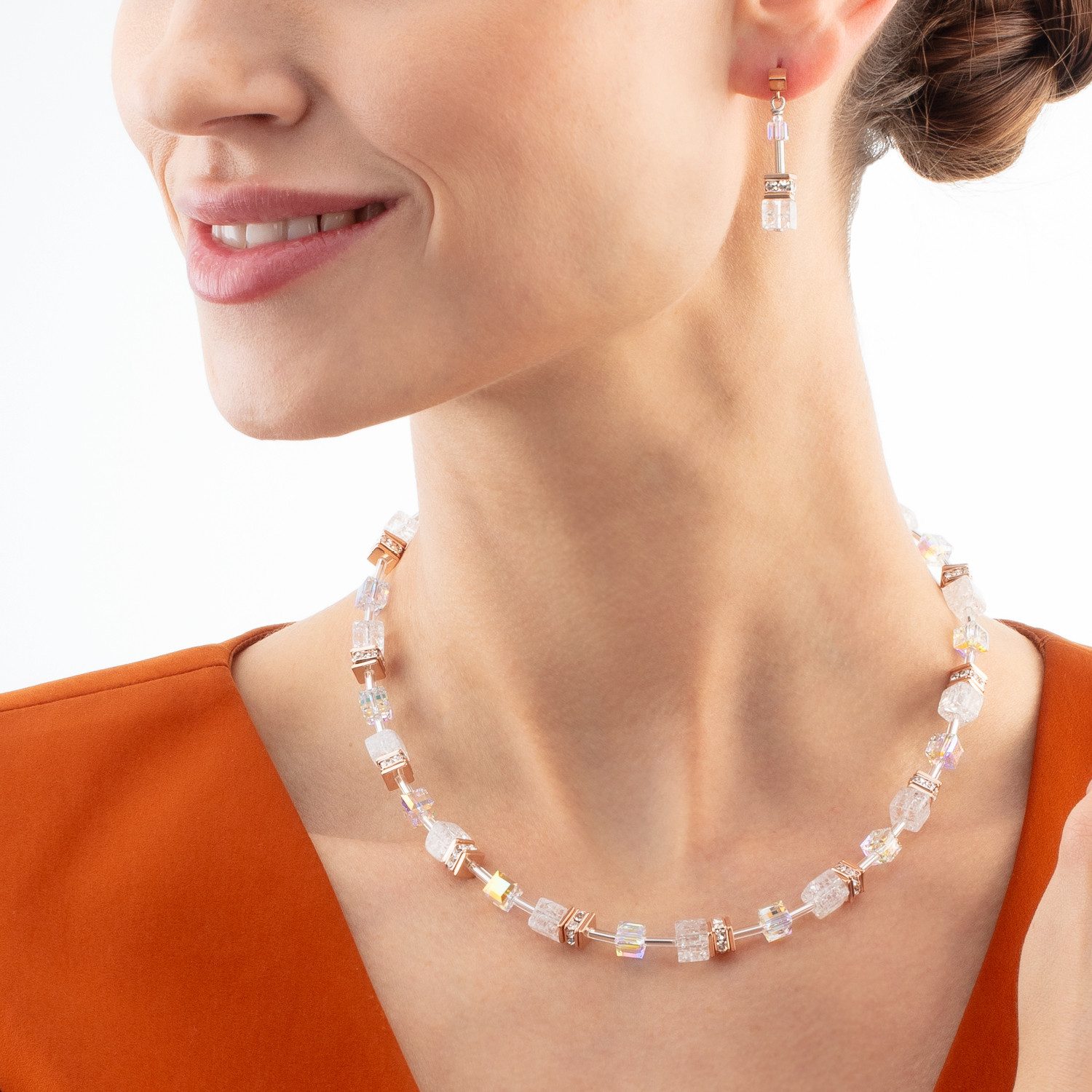 COEUR DE LION Collier Schmuck Edelstahl GeoCUBE® Iconic Nature Würfelkette, günstig online kaufen