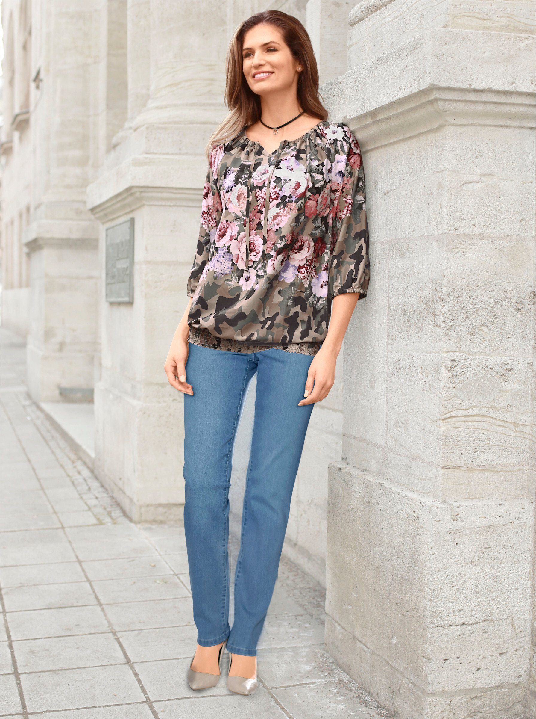 Sieh an! Bequeme Jeans High-waist-Jeans .