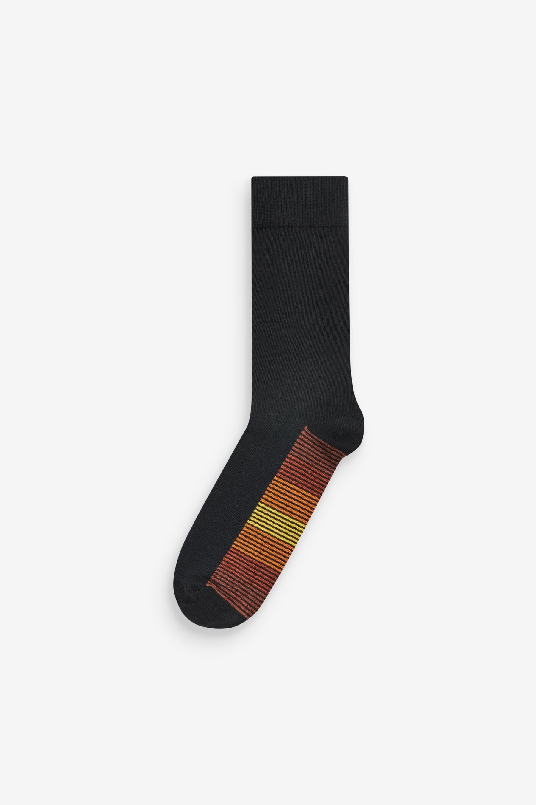 Fußbett, Black Kurzsocken (1-Paar) Stripe Socken mit 5er-Pack Next