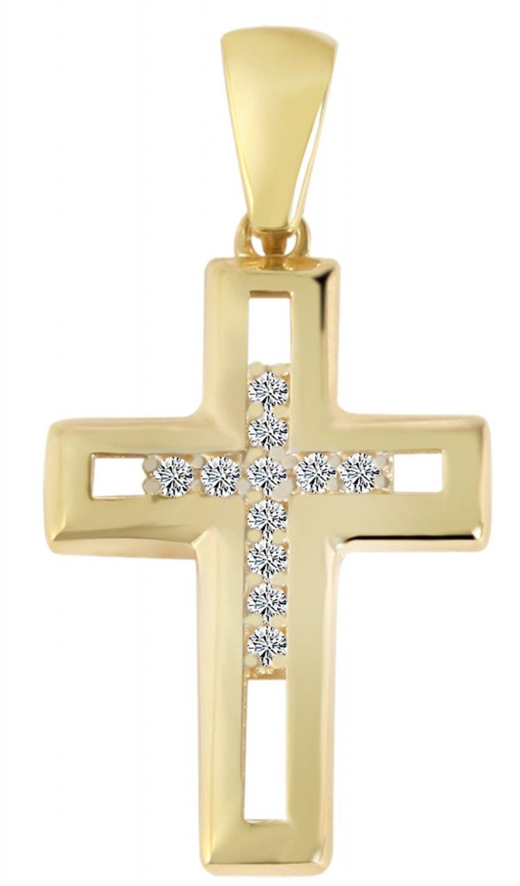 Adelia´s Kettenanhänger Neuheit 2025 - modischer Kreuz Anhänger aus 375 Gol günstig online kaufen