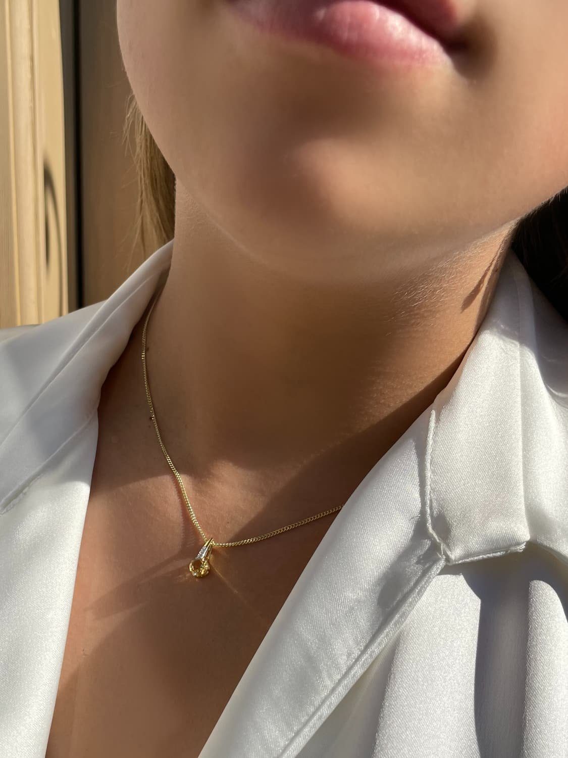 My Gold Kettenanhänger Damen Edelstein Anhänger Citrin Gold 333 (8 Karat) - günstig online kaufen