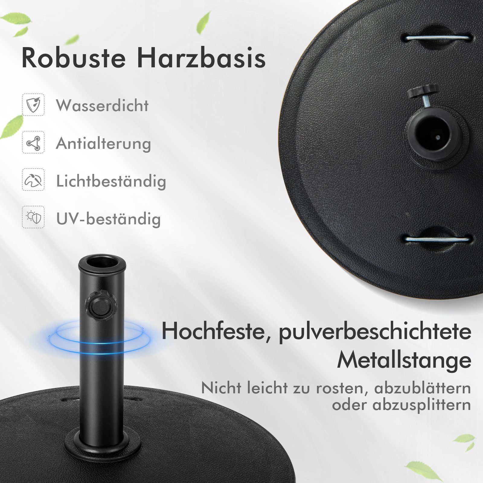 COSTWAY Kunststoffschirmständer Sonnenschirmständer