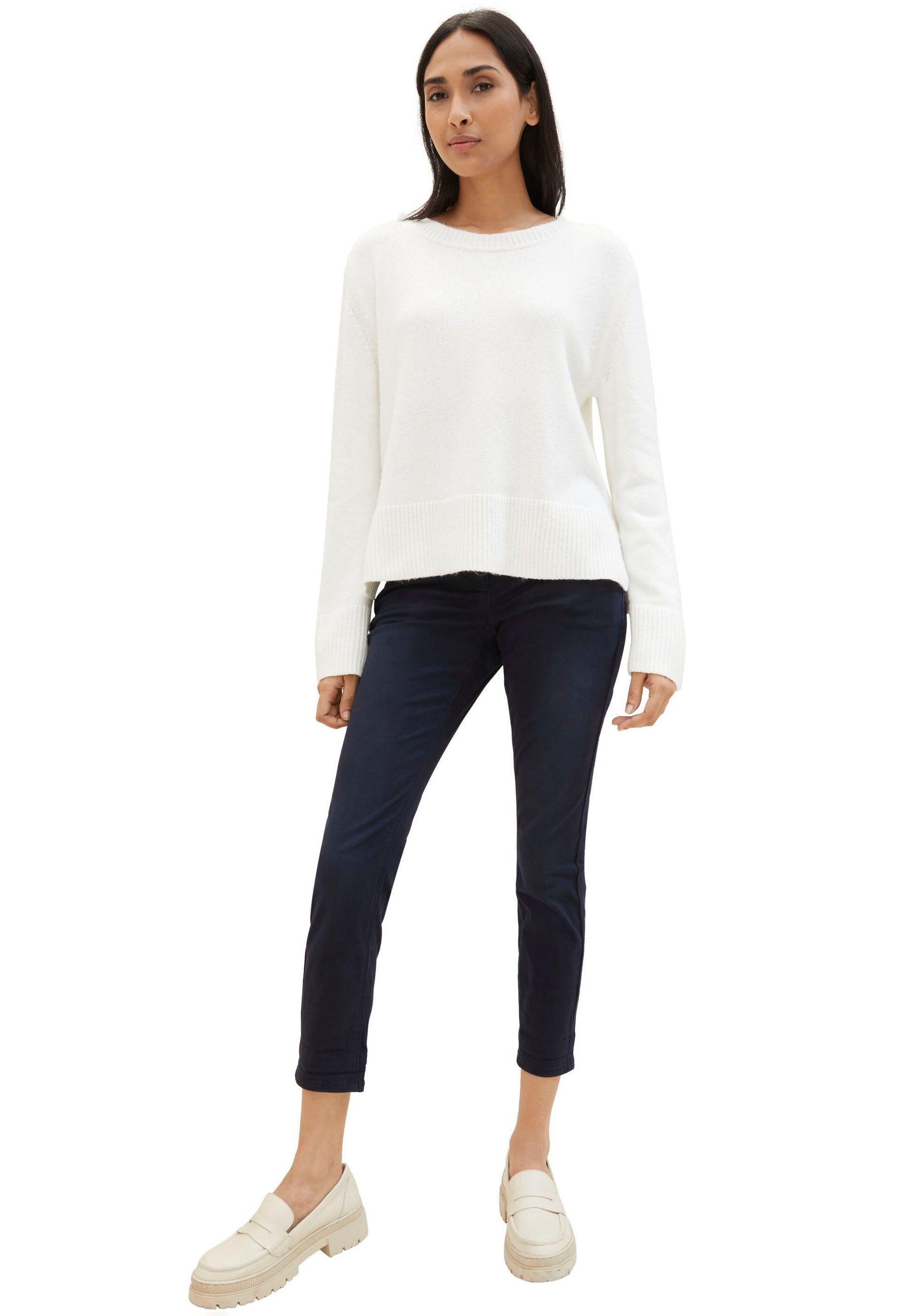 TOM TAILOR 7/8-Hose TOM TAILOR Tapered mit Bindeband am Bündchen