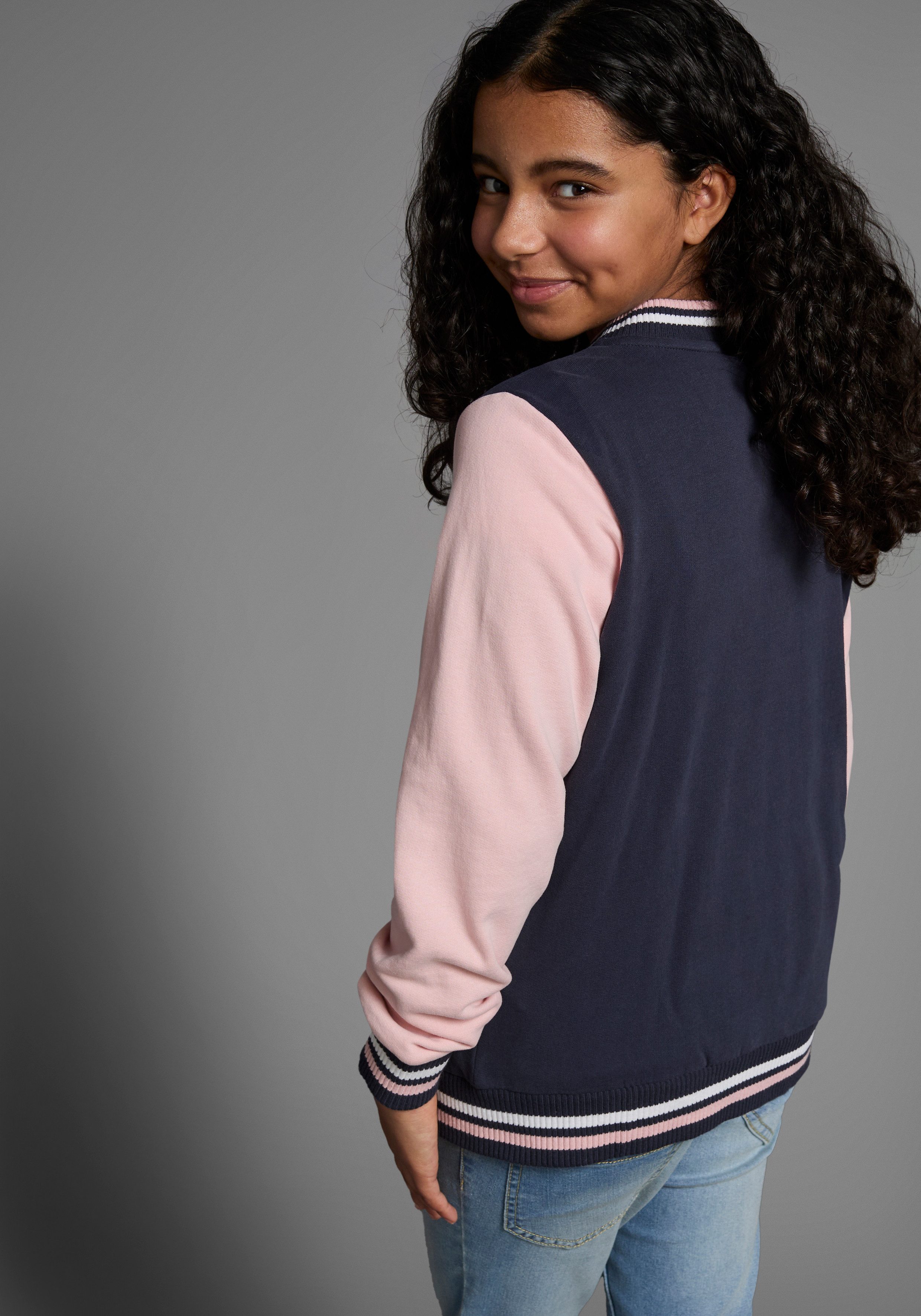 KangaROOS Sweatjacke College-Jacke mit Kragen