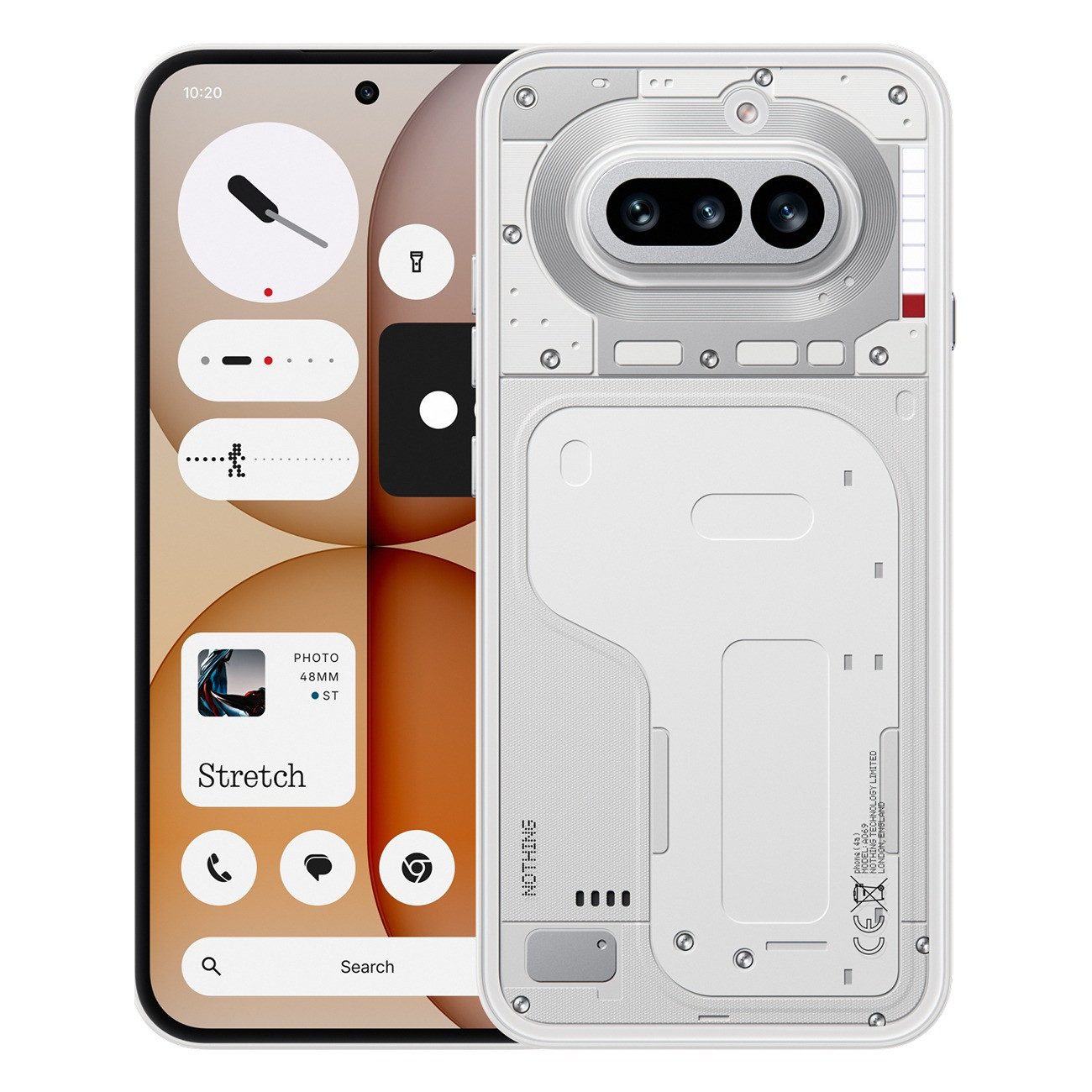 NOTHING Phone (4a) 128GB+8GB Smartphone (17.22 cm/6.78 Zoll, 128 GB Speicherplatz, 50 Megapixel MP Kamera, 6.78" AMOLED-Display, leuchtende Gylph-Bar)