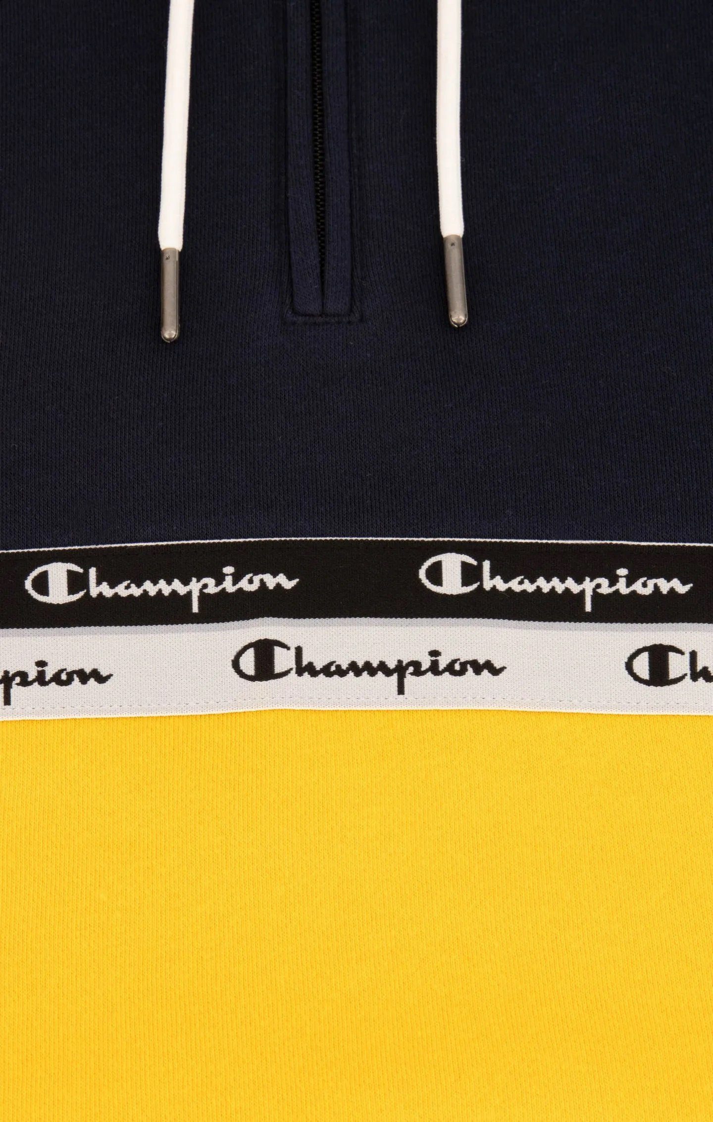 Champion Kapuzenpullover im Farbblockdesign mit doppelter Logopaspel gelb Herren