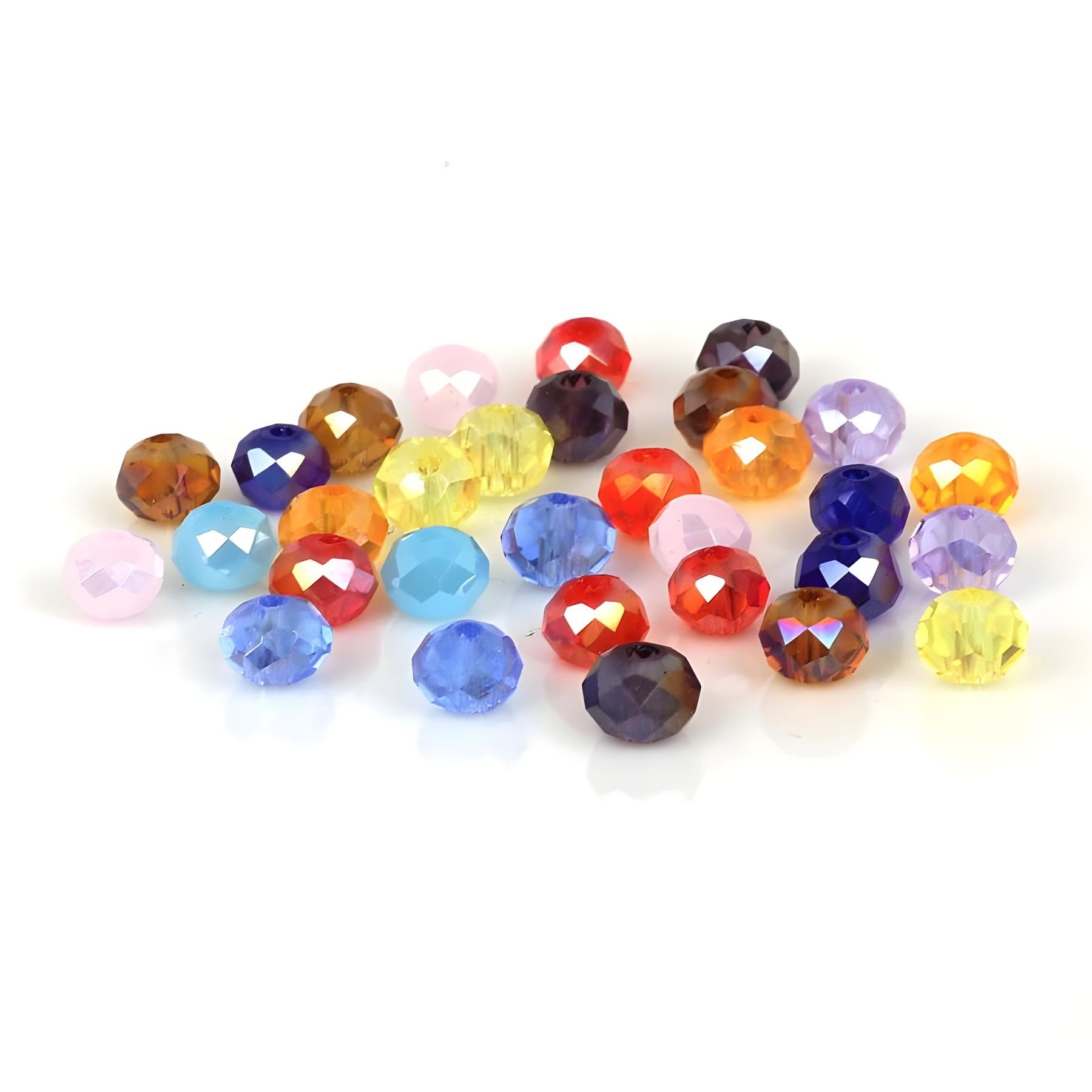Kopper-24 Bastelperlen Glasperlen - Typ 'Facettiert' - 160 Stück - 3 mm - Gelb