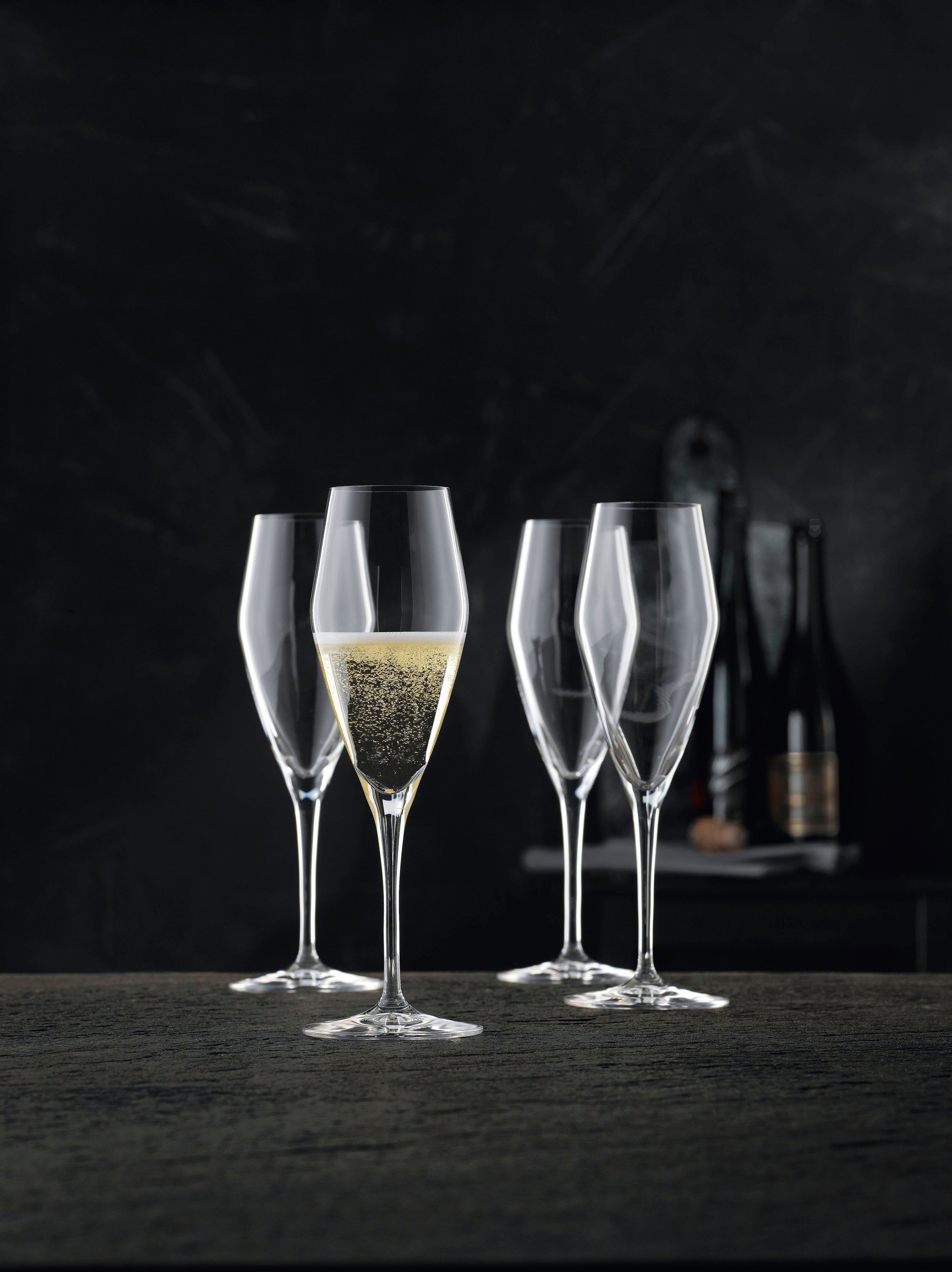 Nachtmann Champagnerglas ViNova, 4-tlg., Kristallglas, 280 ml, Made in Germany, 4-teilig