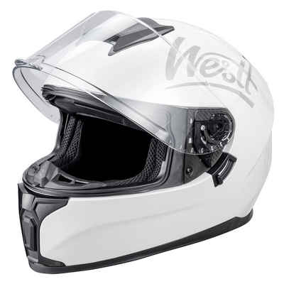 Westt Motorradhelm Westt Integralhelm Fullface Helm Motorradhelm mit Doppelvisier