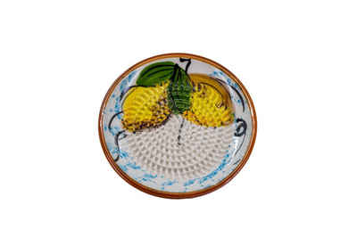 Kaladia Multireibe Reibeteller mit 2 Zitronen, Keramik, handbemalte Küchenreibe - Made in Spain