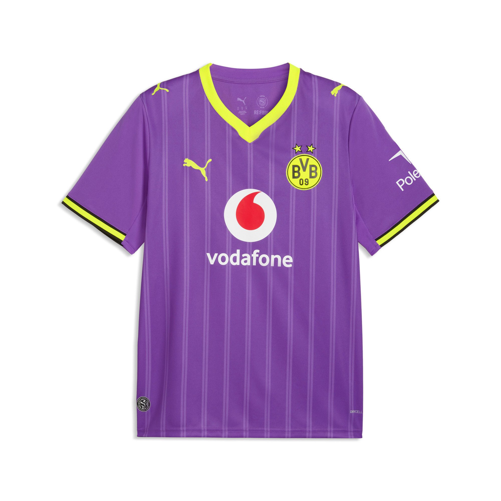 PUMA Fußballtrikot BVB THIRD JERSEY REPLICA mit Rundhalsausschnitt, DryCELL-Technologie, atmungsaktiv