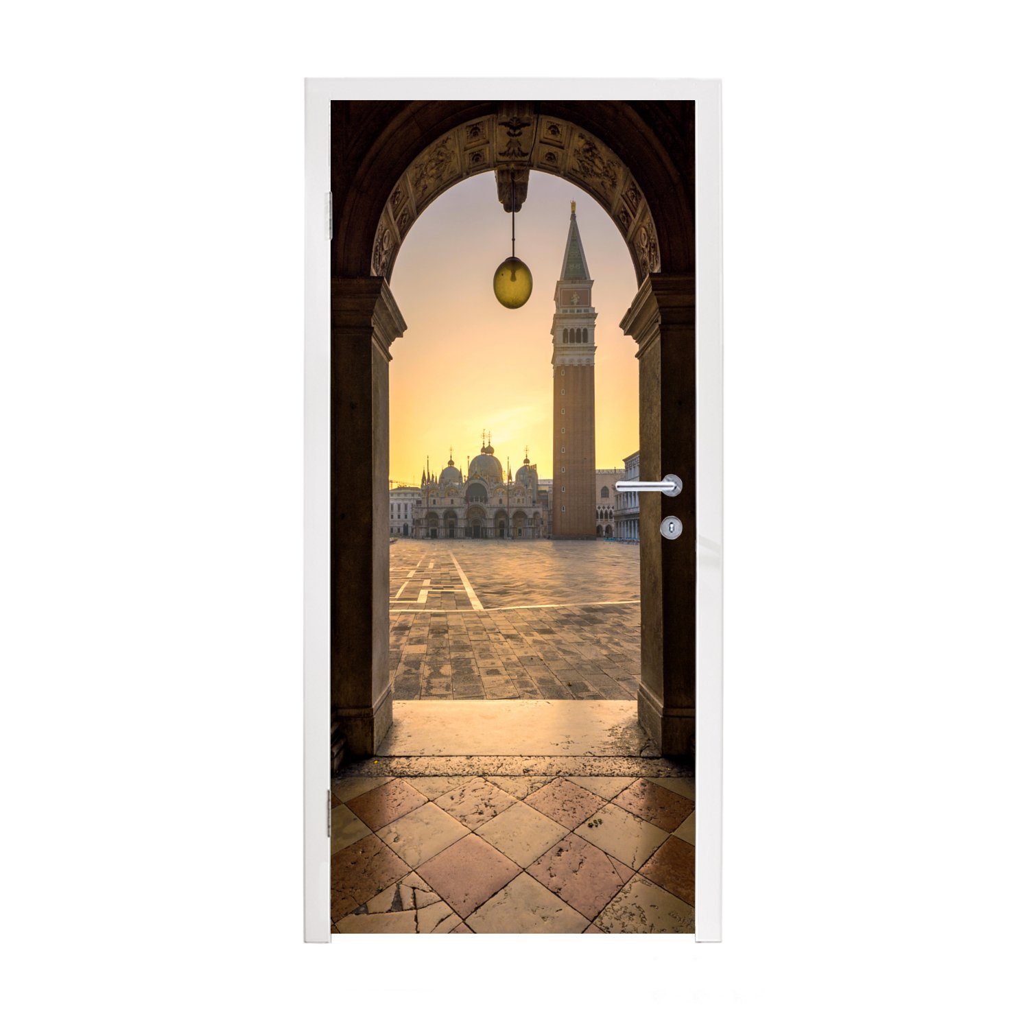 MuchoWow Türtapete Italien - Platz - San Marco, Matt, bedruckt, (1 St), Fototapete für Tür, Türaufkleber, 75x205 cm