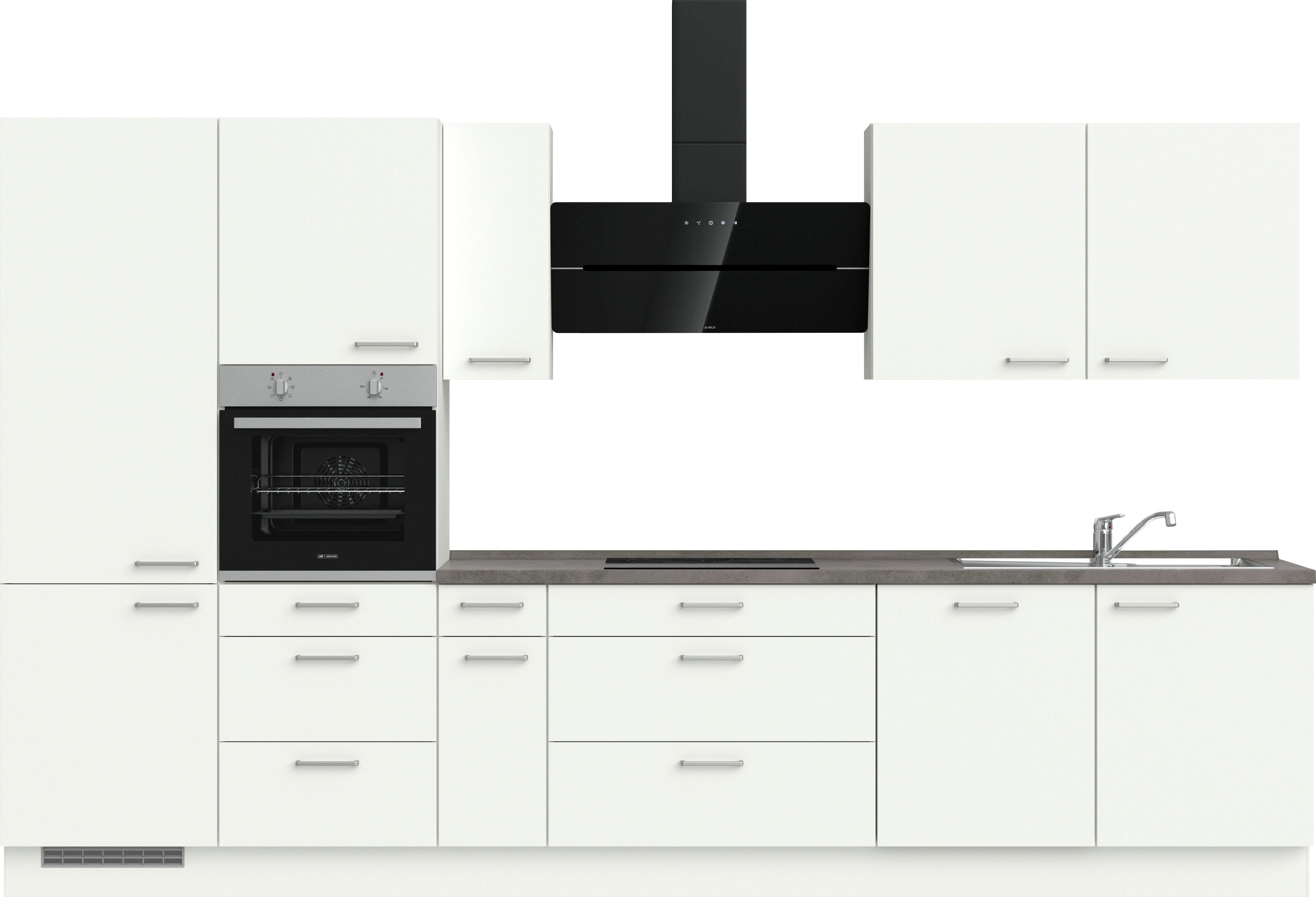 nobilia® Кухниzeile "Touch II", vormontiert, Ausrichtung wählbar, Breite 360 cm, wahlw. mit E-Geräten