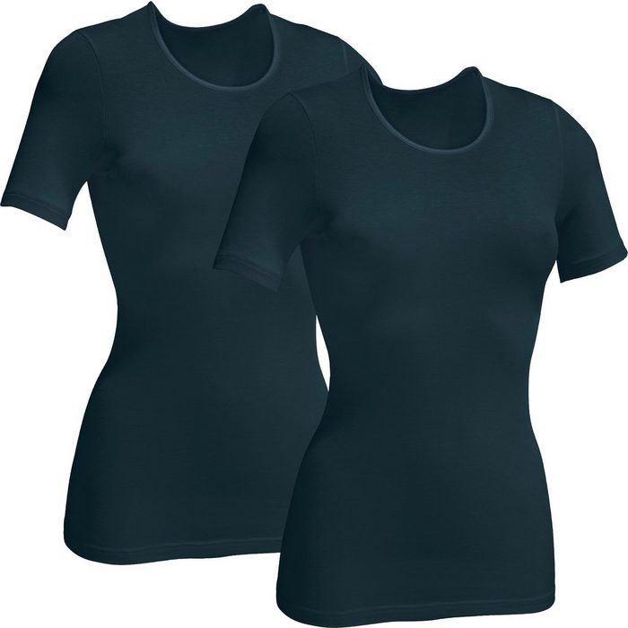 Erwin Müller T-Shirt Damen-Unterhemd 1/2-Arm 2er-Pack (2-tlg) Modal Uni