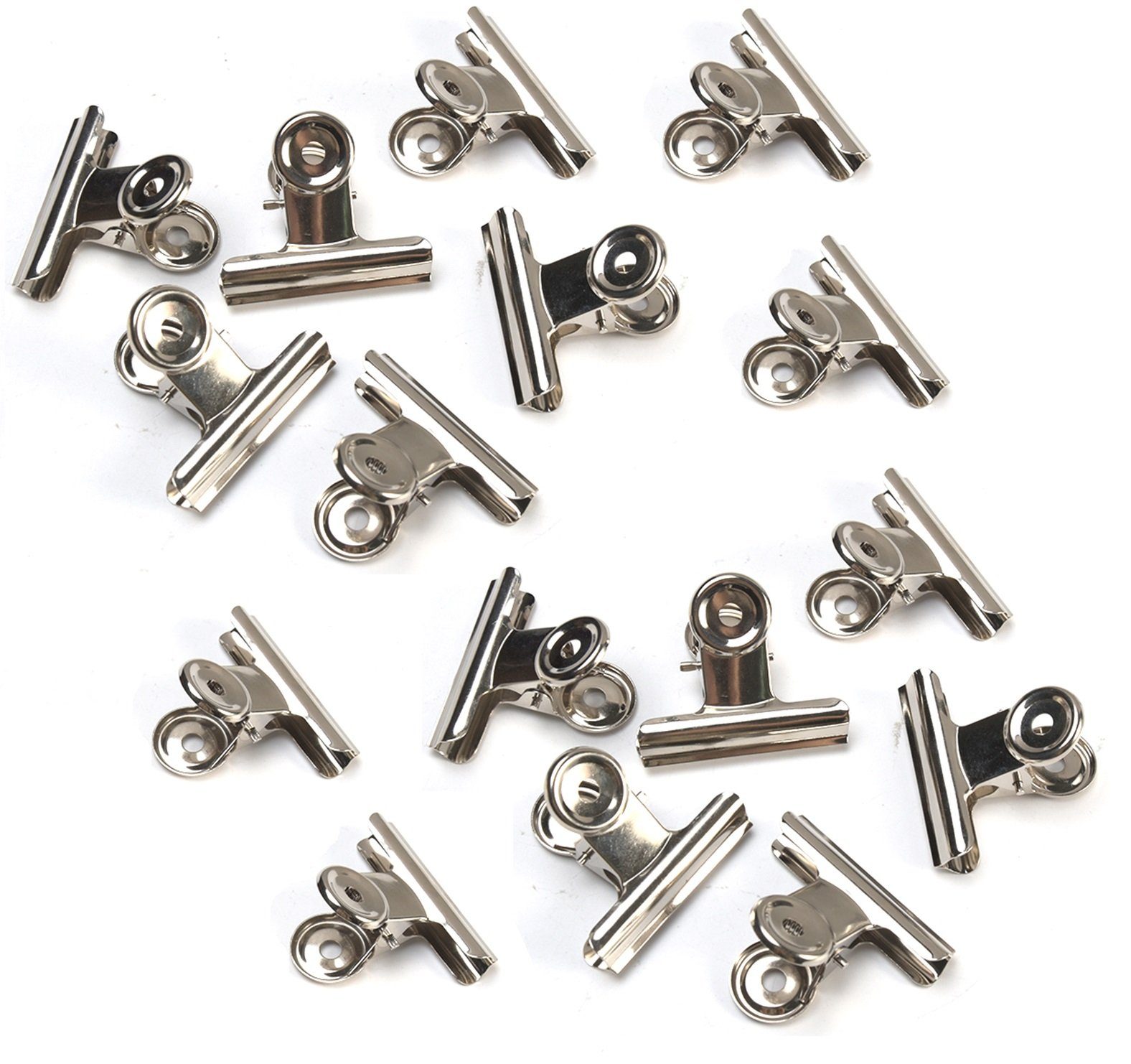 Pizzaschneider 20 Stück kleine Verschlussclips Metall, 22mm Tüten Clips, Brief