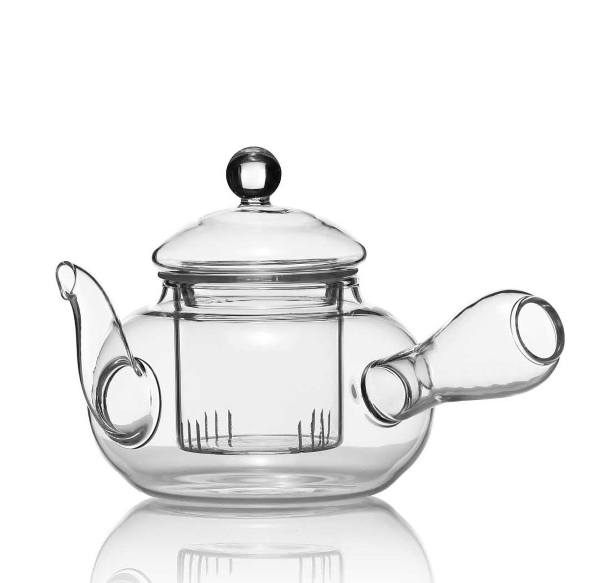 Dimono Teekanne Kyusu Japanische Glas-Kanne, Filter & Tee-Sieb 600ml