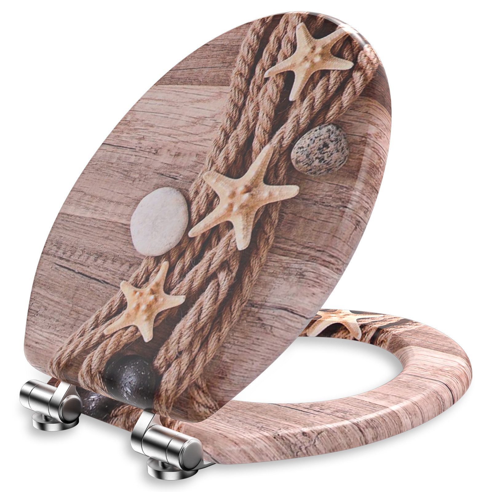 Elegear WC-Sitz Holz Toilettendeckel mit Doppelte günstig online kaufen