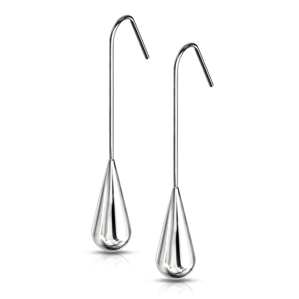 Ohrring-Set Ohrhänger Tropfen aus Edelstahl Damen silber