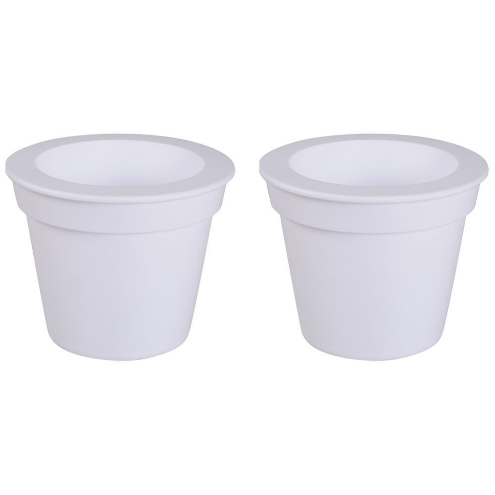 etc-shop Gartenleuchte, LED-Leuchtmittel fest verbaut, Neutralweiß, Solar LED Außen Blumenkübel Garten Blumentopf leuchtend 2er Set