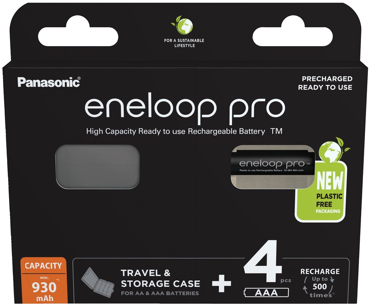 eneloop Eneloop pro AAA Akkupacks Micro AAA 930 mAh (4 St), 4x eneloop ...