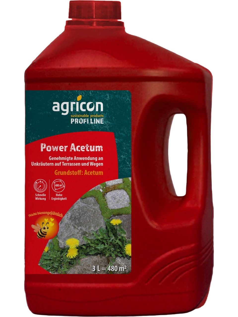 agricon Unkrautbekämpfungsmittel Agricon Grundstoff Power Acetum 3 l - Unkrautfrei