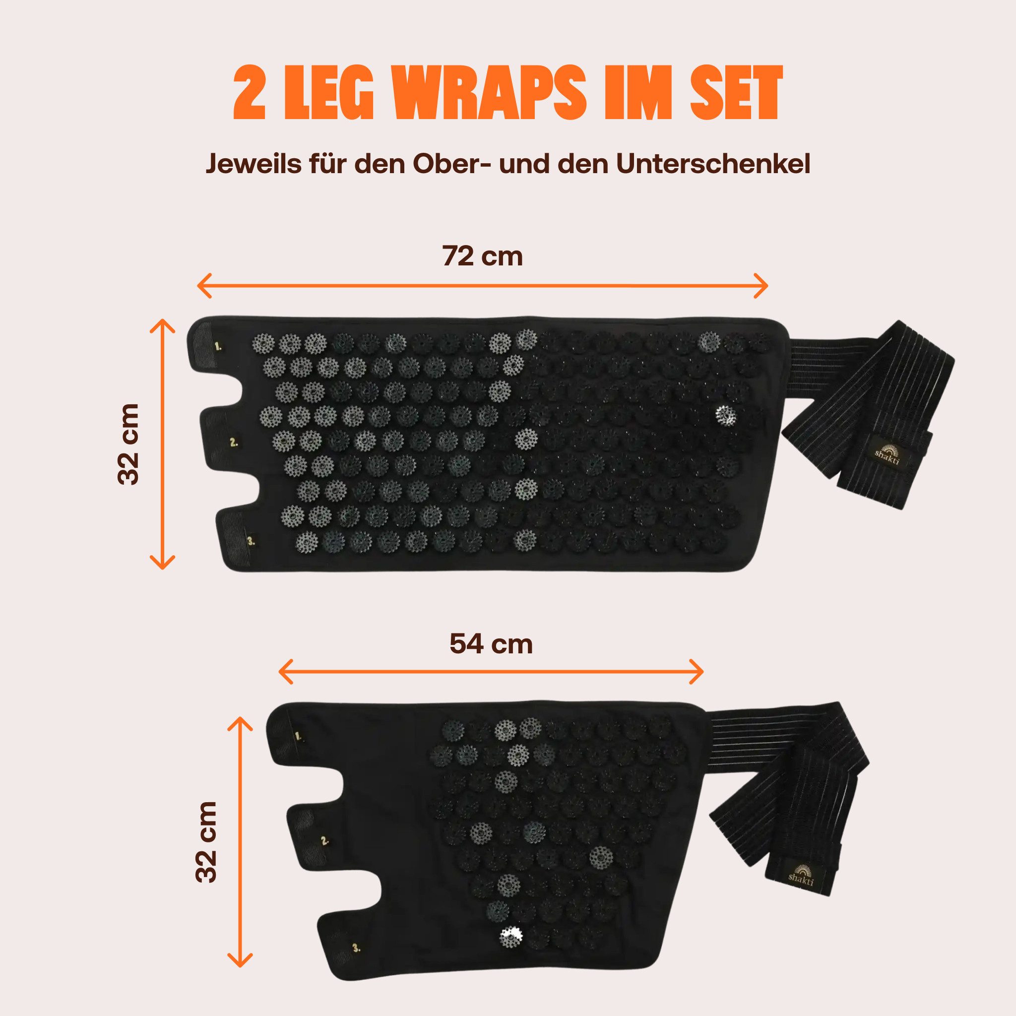 Shakti Mat Massagegerät Akupressur Leg Wraps - Fördert die Durchblutung in den Beinen – Bild 4 von 5