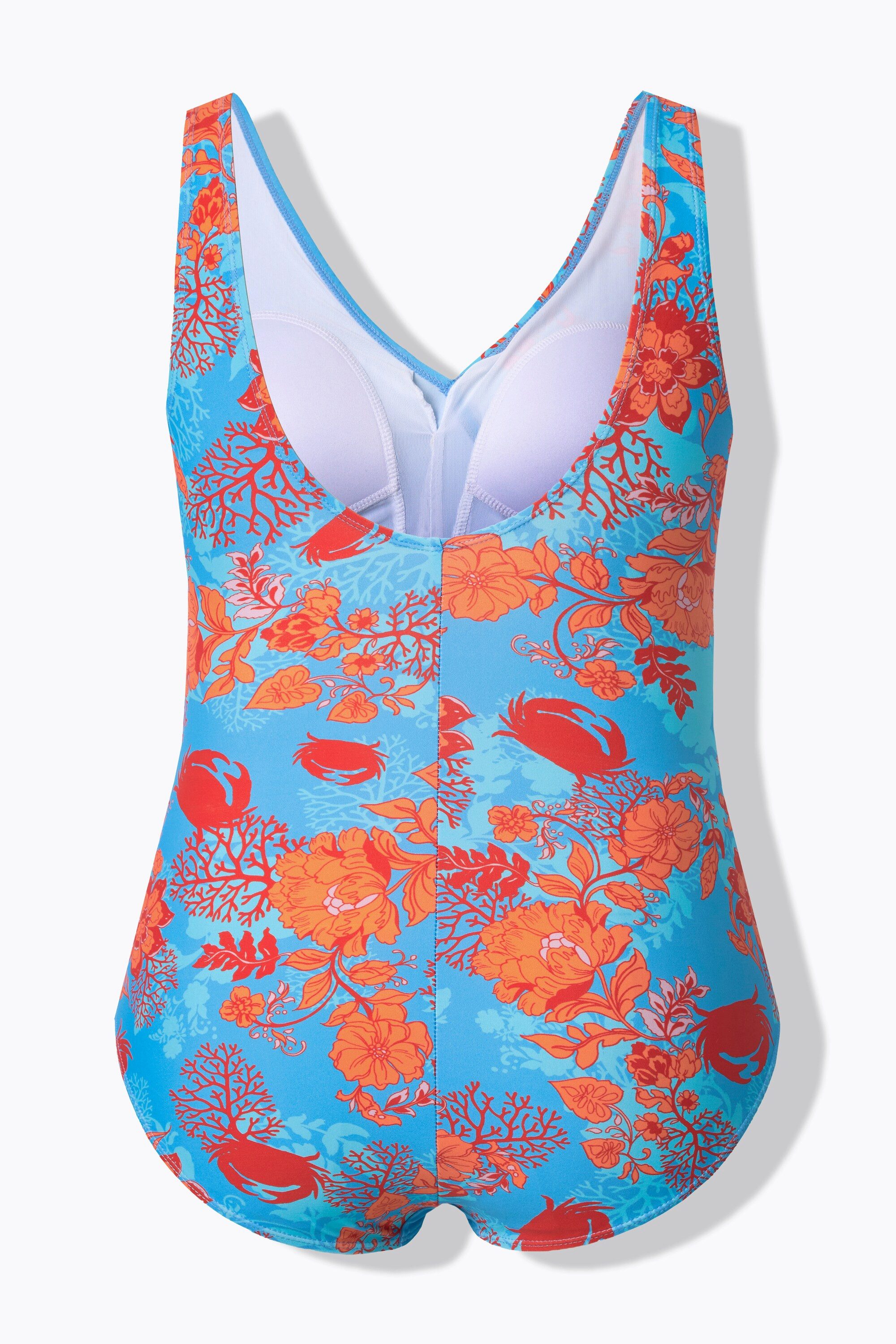Ulla Popken Badeanzug Badeanzug Wickeleffekt Softcups Zierschnalle – Bild 4 von 4