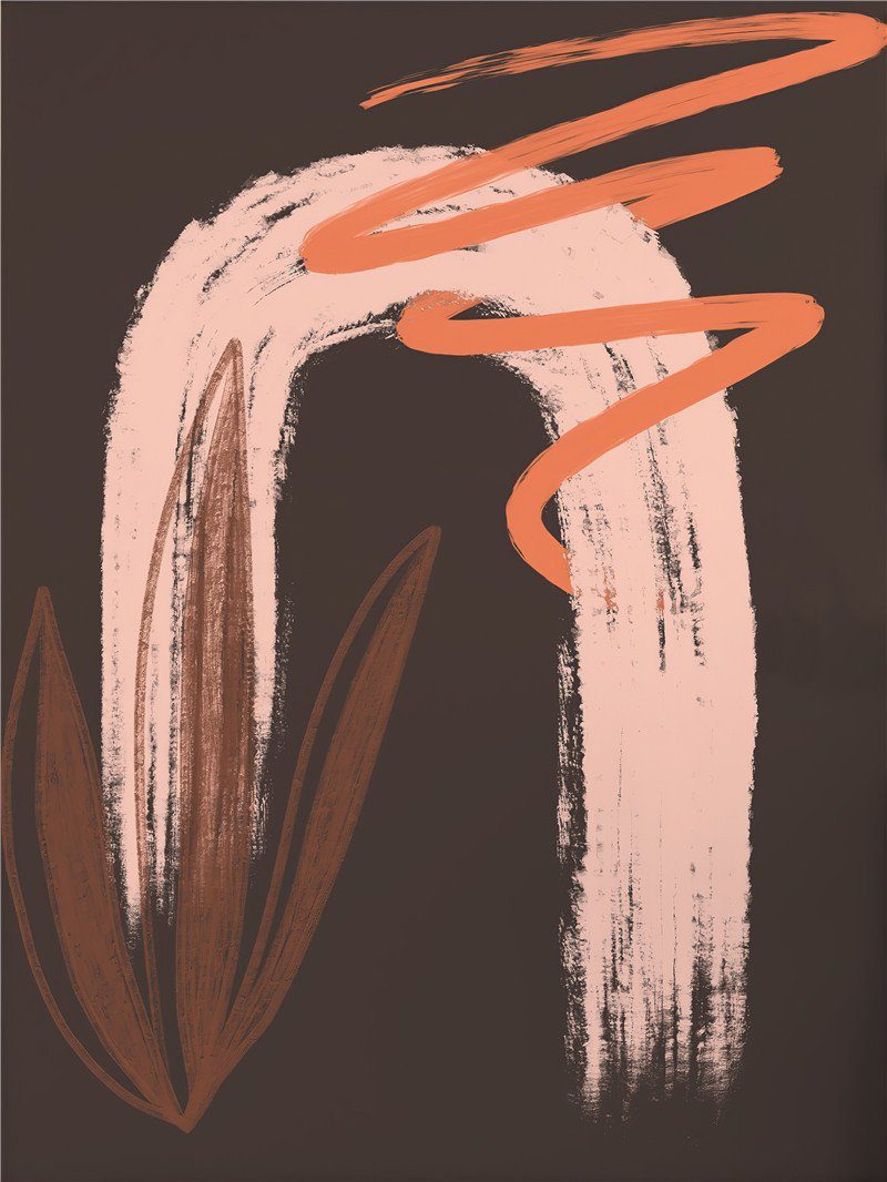 Dekoration Textur Charakter St), Einfache Malerei L.Ru UG Kunstdruck abstrakte Linie dekorative Kern Malerei Textur Kern, Studie (3 abstrakte Wohnzimmer