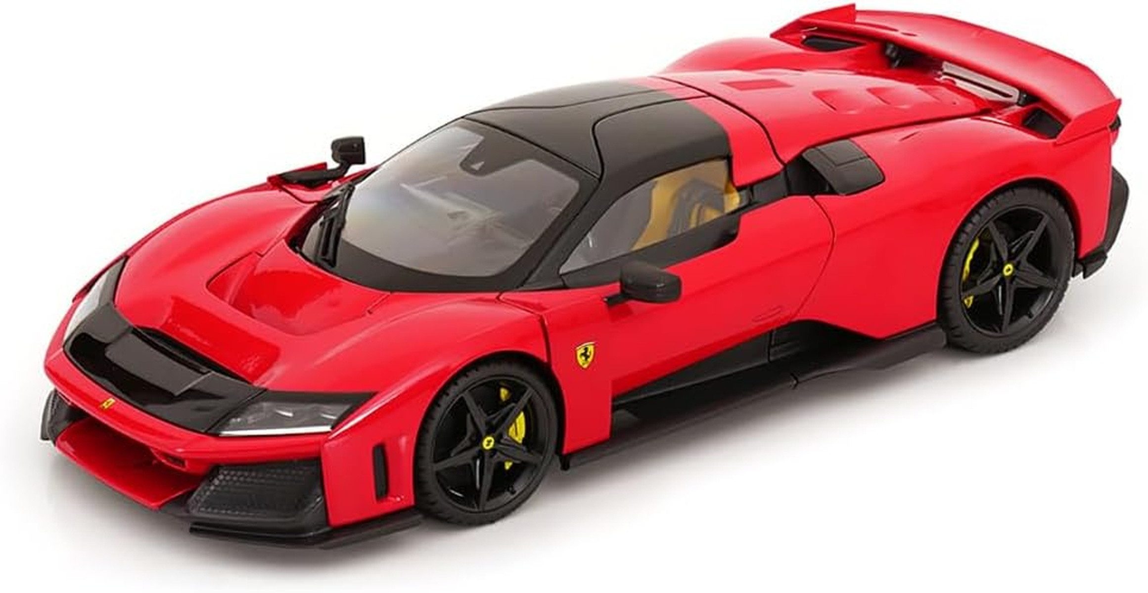 Bburago Modellauto Ferrari F80 Signature rot, Maßstab 1:18, Bewegliche Türen, Kofferraum und Motorhaube