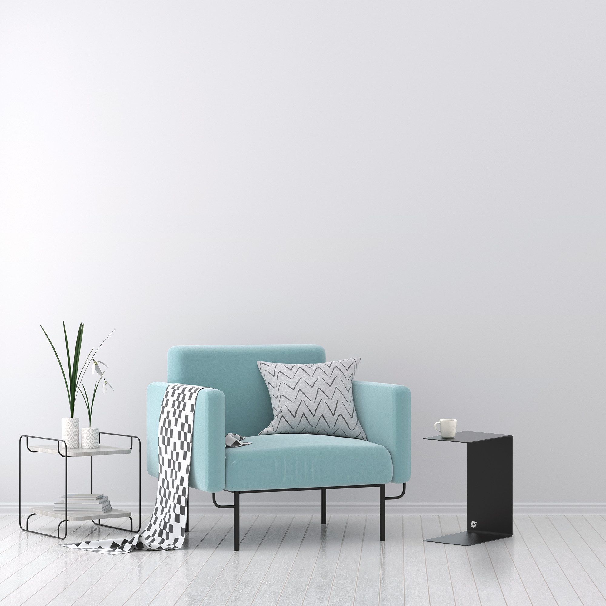 tuning-art Beistelltisch Berlin-50 Beistelltisch Metall pulverbeschichtet C günstig online kaufen