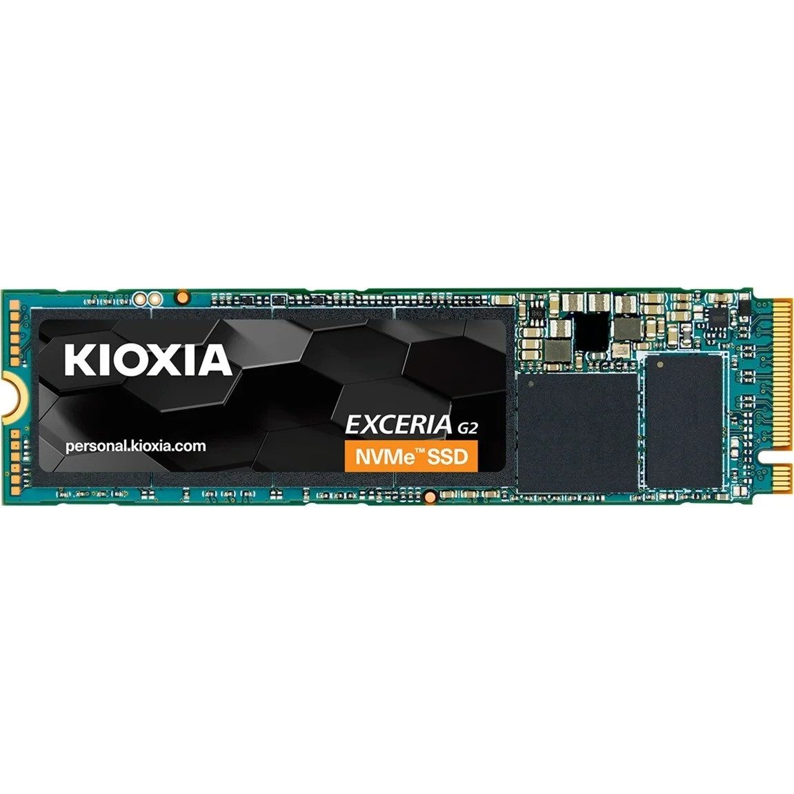 KIOXIA EXCERIA G2 2TB M.2 2280 NVMe SSD 2000GB interne SSD (2 TB) M.2" 2100 MB/S Lesegeschwindigkeit, 1700 MB/S Schreibgeschwindigkeit, BiCS FLASH TLC, NVMe 1.3, PCIe Gen3 x4, M.2 2280