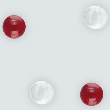 EGLO LED Deckenleuchte, LED-Leuchtmittel fest verbaut, Warmweiß, Hochwertige LED Decken Leuchte Glas Steine rot weiß klar
